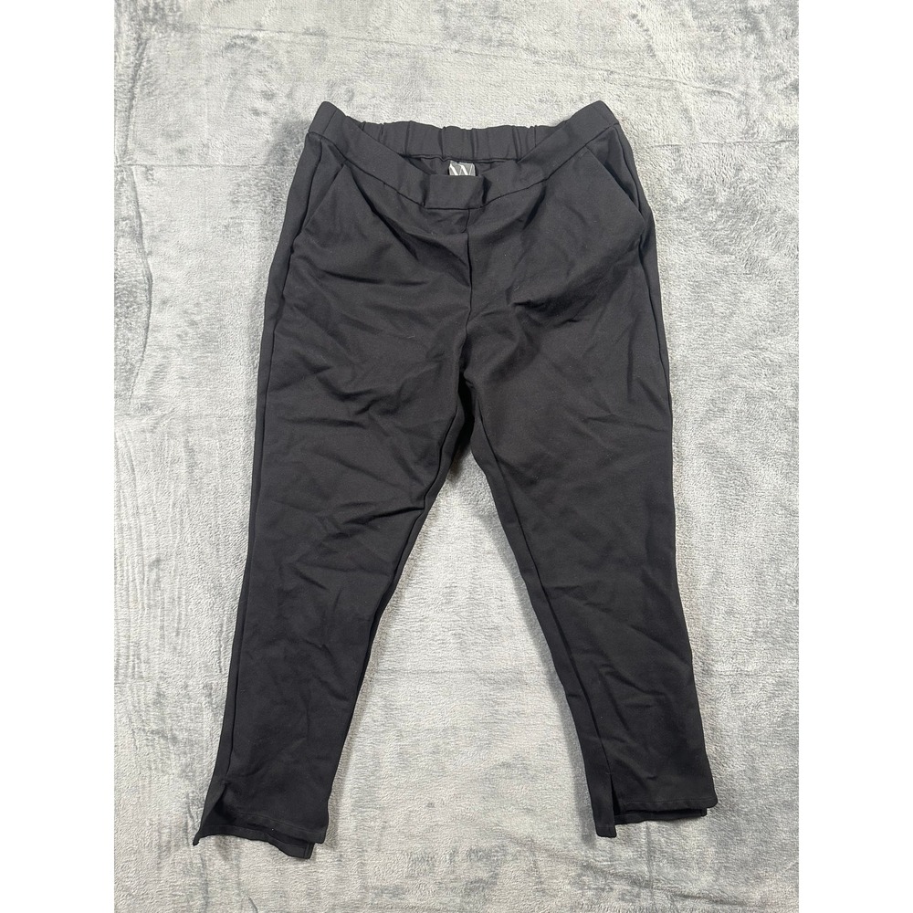 Worthington Womens Black Elastic Waist Pull On Ankle Pants Size Medium